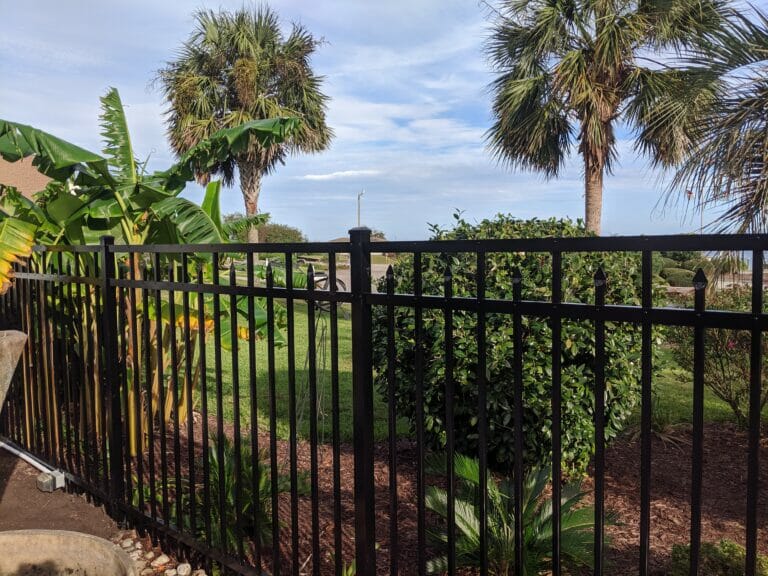 Black aluminum fence